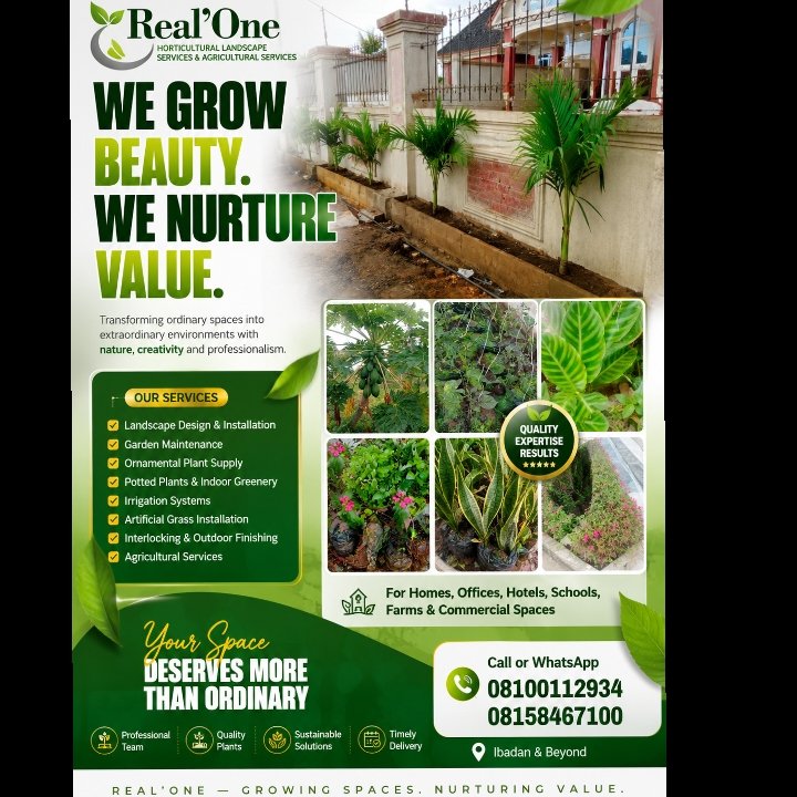 Real'one Horticultural landscape services and agricultural services