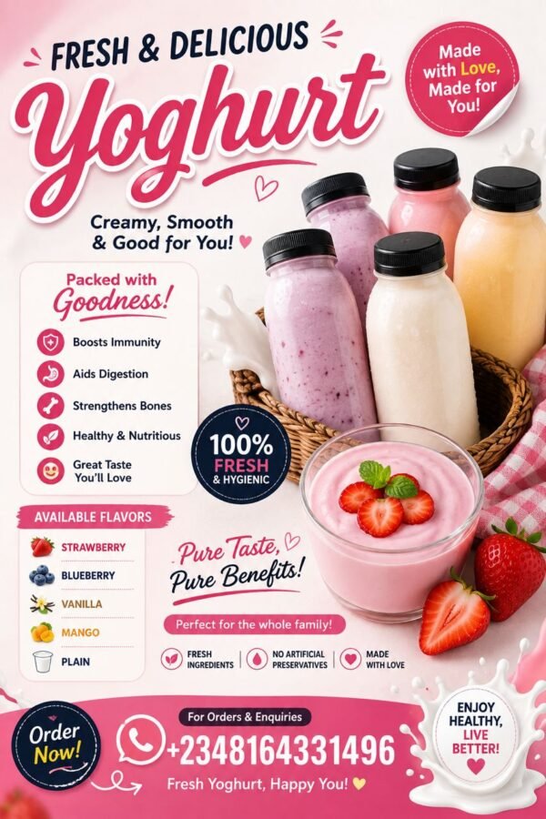 Youghurt and baking materials