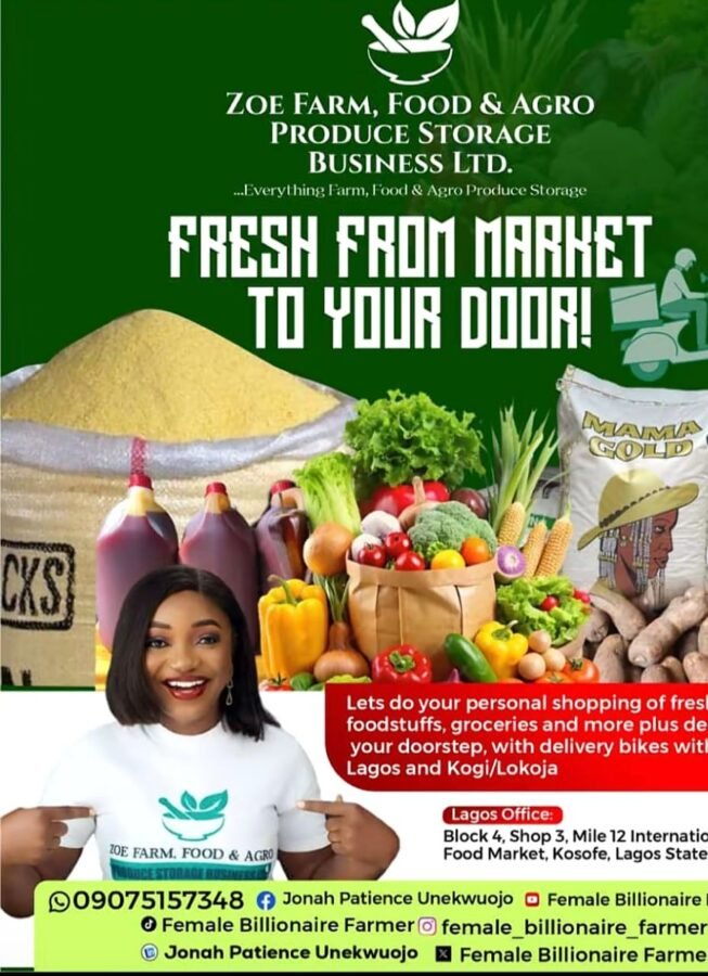 Zoe Farm Food and Agro produce storage business LTD