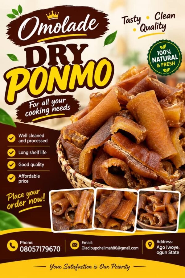 Omolade dry ponmo