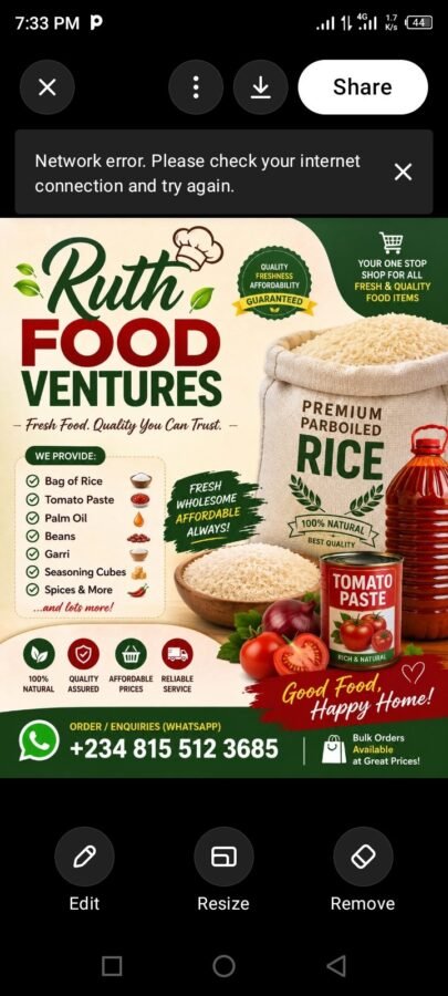 Ruth food ventures and livestock